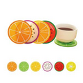 PVC Fruit Round Coaster